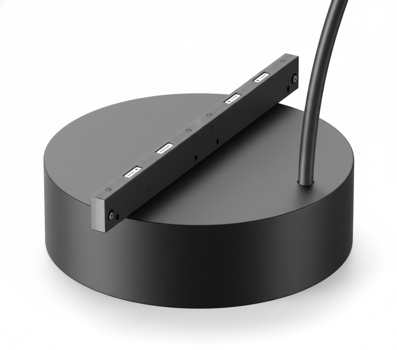 Round Surface-Mounted Power Feed for Track Lighting  (IS-PS150W-Y)